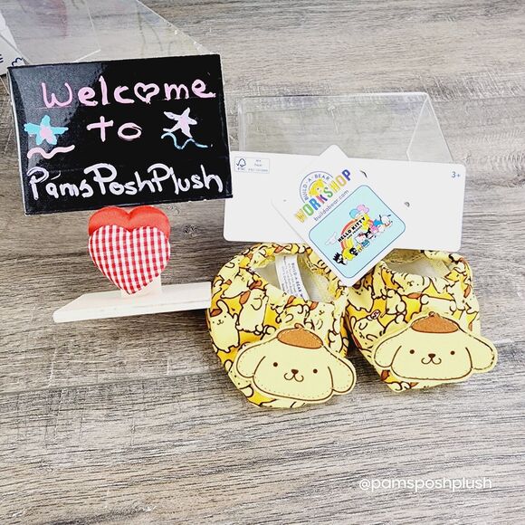 Build A Bear Hello Kitty PomPomPurin & Muffin Mini Sleeper & Slippers Plush - Picture 12 of 16